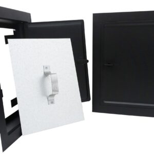 DRZWICZKI KOMINOWE CZARNY MAT 155*205MM ŚREDNIE