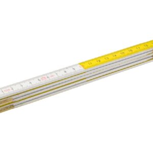 MIARA DREWNIANA SKŁADANA BIAŁO-ŻÓŁTA 1M