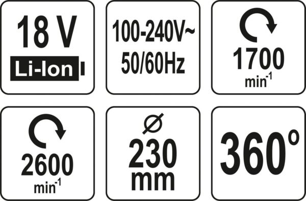 WENTYLATOR HYBRYDOWY 18V/240V BEZ AKUMULATORA - obrazek 10