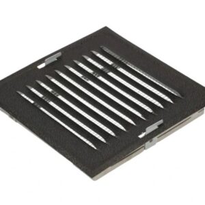 KRATKA METALOWA SKOŚNA W RAMCE Z SIATKĄ 14*14CM GRAFIT MAT