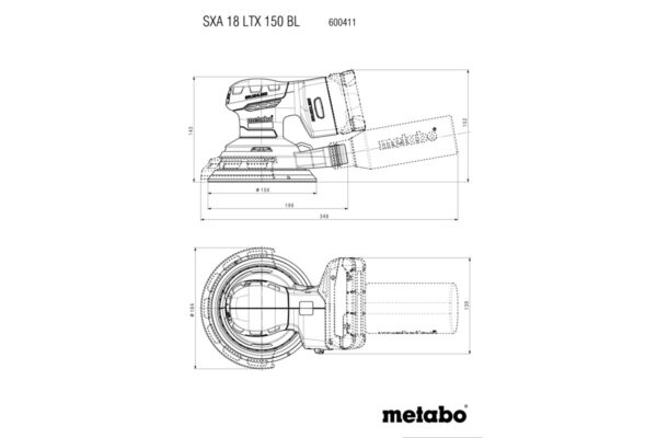SZLIFIERKA AKUMULATOROWA MIMOŚRODOWA SXA 18 LTX 150 BL 0*AH - obrazek 4