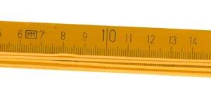 MIARA DREWNIANA SKŁADANA OKUTA ŻÓŁTA 1M