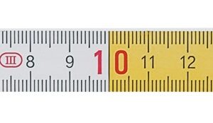 MIARA DREWNIANA SKŁADANA BIAŁO-ŻÓŁTA 1M